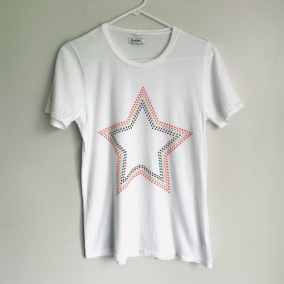 Lauren Moshi White Star Graphic Tee - Picture 2 of 5